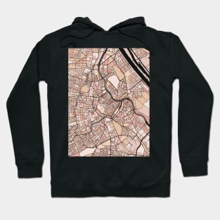 Vienna Map Pattern in Soft Pink Pastels Hoodie